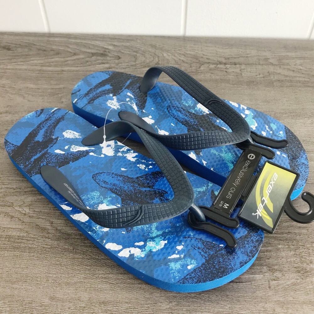 EXERTEK Kid’s Ocean Sea Life Flip Flops Size 2-3